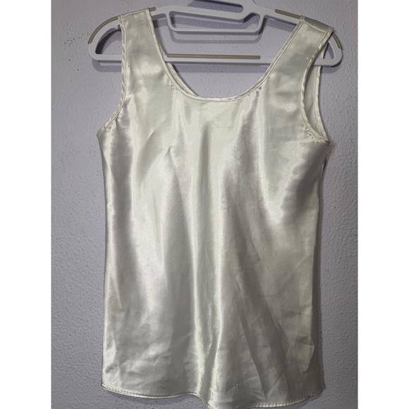 Night Magic by Cinema Etoile Tops - Vintage Night Magic Cinema Etoile Satin Tank Top Ivory Coquette Y2K Layering S